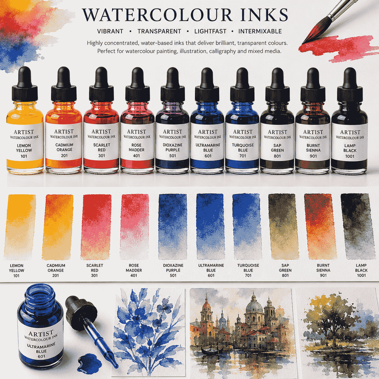 WATER COLOUR INKS- Open Stock