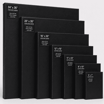 CANVAS STRETCHED-BLACK COLOUR